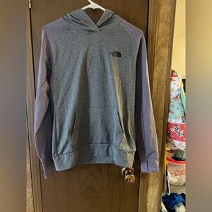 The North Face Gray and Purple Pullover Hoodie